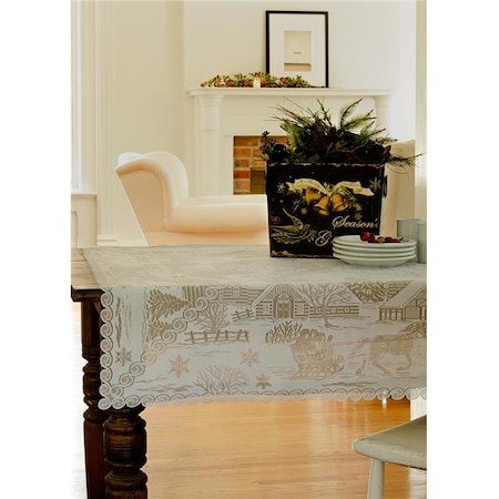 Heritage Lace Heritage Lace SR-4242W 42 x 42 in. Sleigh Ride Table Topper SR-4242W